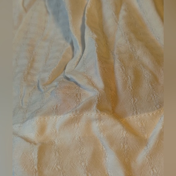 H&M jacquard floral tie shoulder swingy white tank NWT size XXL - Picture 5 of 8